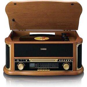 LENCO TCD-2551WD Platenspeler met Bluetooth AM/FM radio en CD Speler Hout