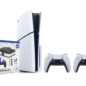SONY PlayStation 5 Console Slim + 2 DualSense Controllers + Qware PS5 Gamingset Bundel