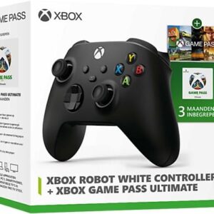 MICROSOFT Xbox Wireless Controller + Xbox Game Pass Ultimate Online 3 Maanden Controller Xbox Series Zwart
