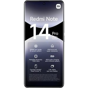XIAOMI Redmi Note 14 Pro - 5G - 256GB - Midnight Zwart - 256 GB Zwart